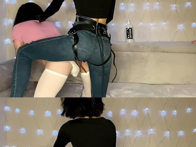 HARD Strap on play trying my new toys on -isabellahush-