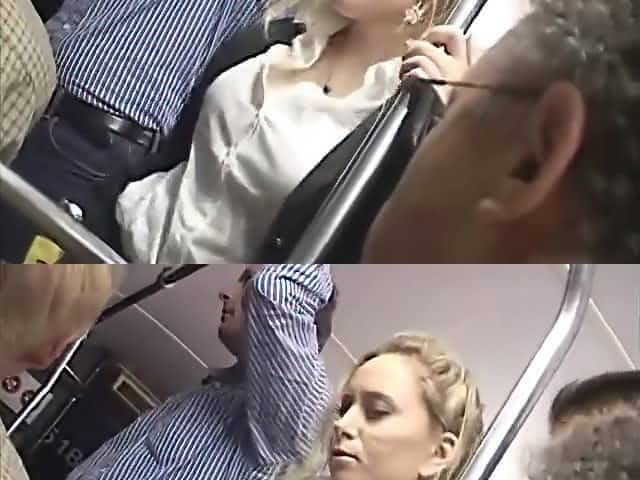 Blonde groped to orgasm on bus
