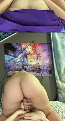 Amateur euro teen buffs the helmet POV