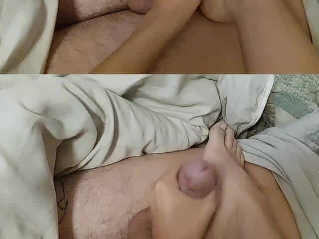 Alluring oral-job with foot fetish