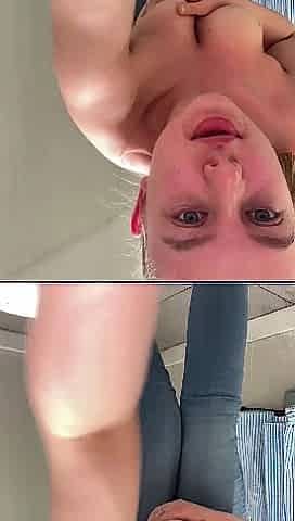 Hard screwing in public fitting room