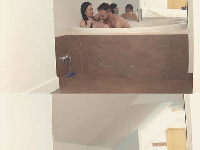 Huge Tits Latina gets roughly fucked in jacuzzi