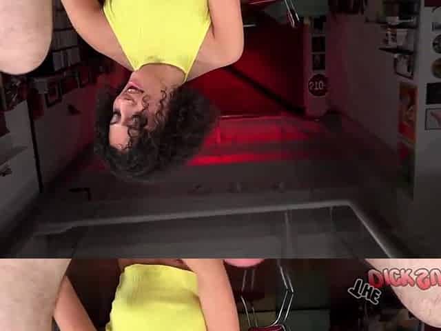 Skinny Honey Swallows Hard Chunky Dick