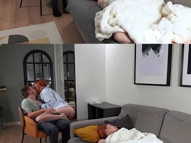 Our Roomate Was In Bed When We Fucked - At Night