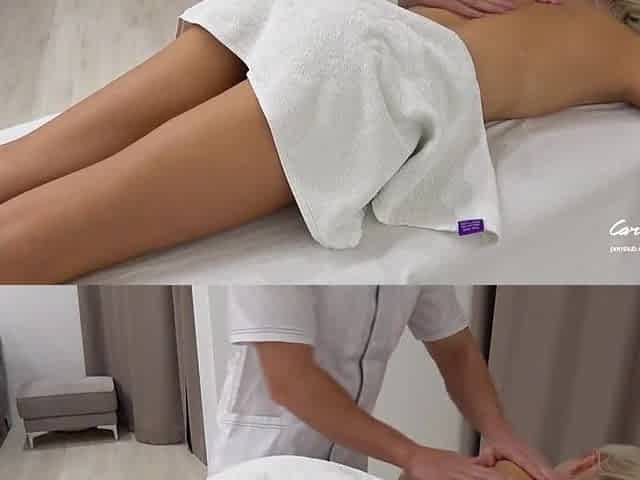 Unexpected sex with In-Home Massage Therapis / unprotected creampie