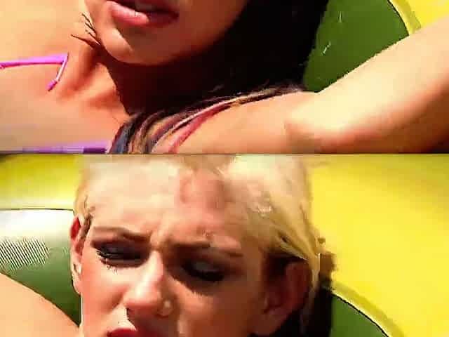 Christine Alexis gets the cum banged without her on a raft in the ocean