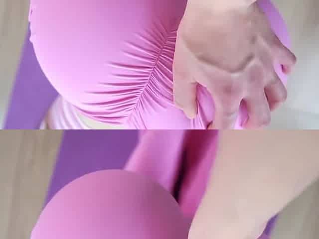 Big Ass Yoga Stretch In Pants Pov Floor Fuck & Cum On Belly