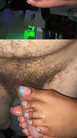 Her blue French pedi milked me dry