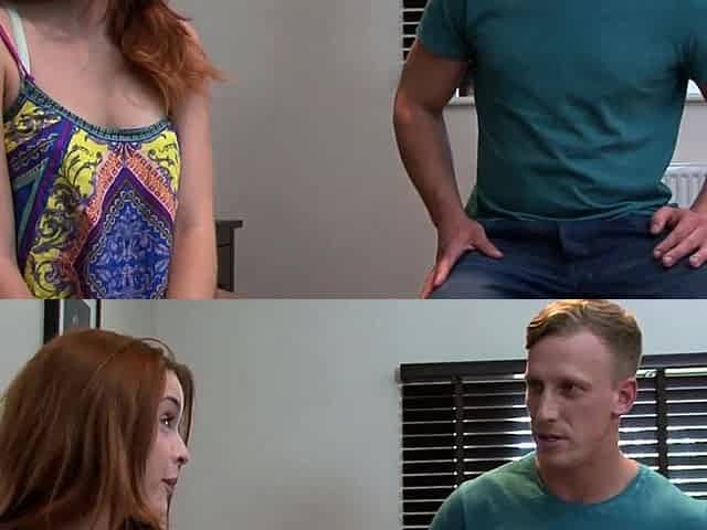 Hot redhead takes a big wang