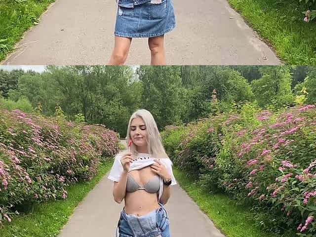 Russian Blonde's Fetish Passion Ignites in Public Outdoor Heat