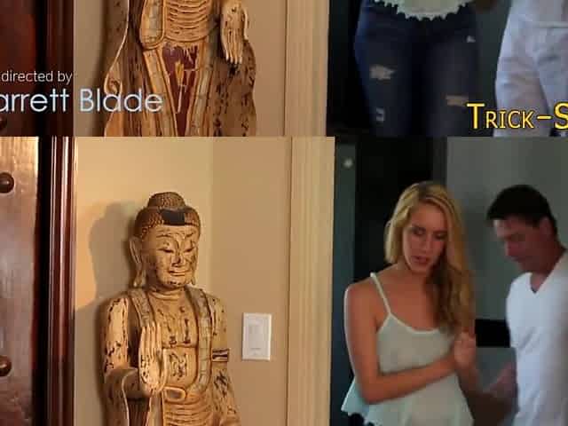 Blonde Sucks Masseurs Dick