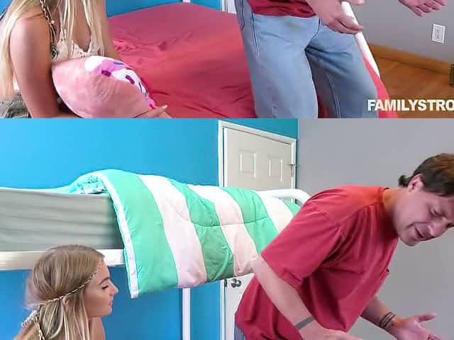 Big tittied stepdaughter Hannah Hawthorne gets intimate with her stepdad