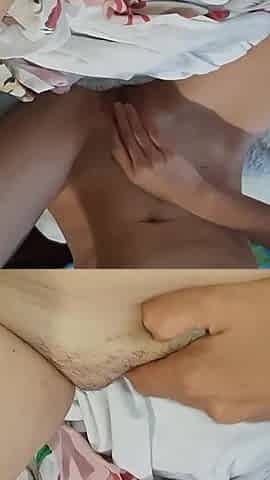 Opposite Each Other We Passionately Masturbate Our Hairy Pussies