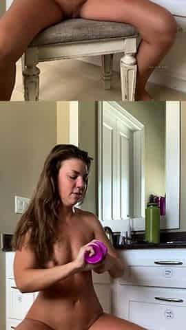 Busty milf horny solo toy time