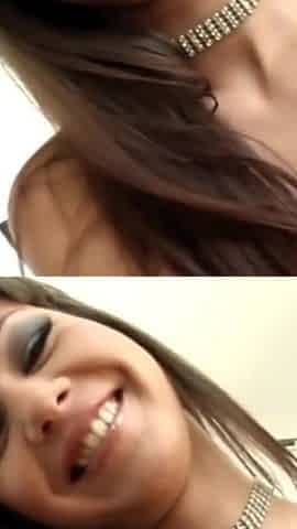 Super Hot Petite Angelina Crow Gets a DP and Creampies