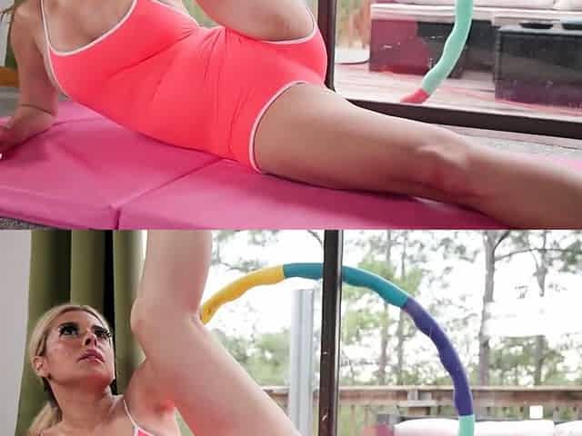 Busty Blonde Babe Alana Luv Strips Naked For Nude Yoga