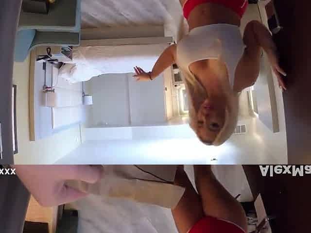 Delievery stud gets fortunate with a Curvy Blond. Large Breasts, Giant Booty