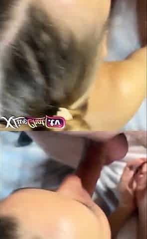 Blonde Teen Slut Gulps Thick Cum Loads in Messy Facial Bukka