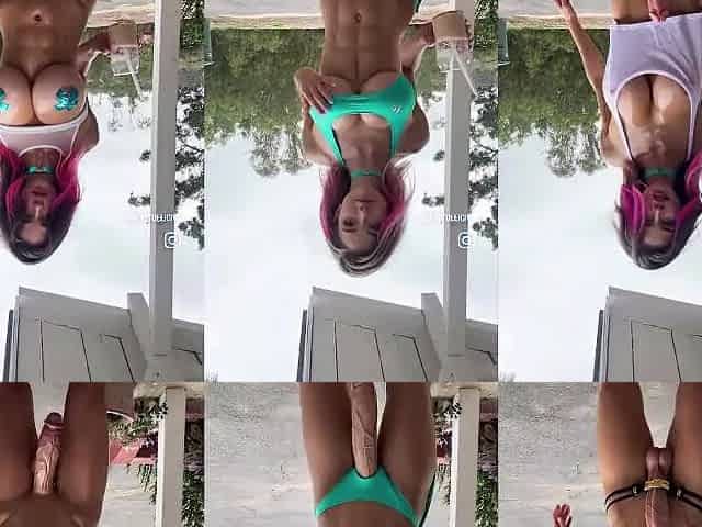 Fit Futanari women with large dongs cumming #4 AI Generated
