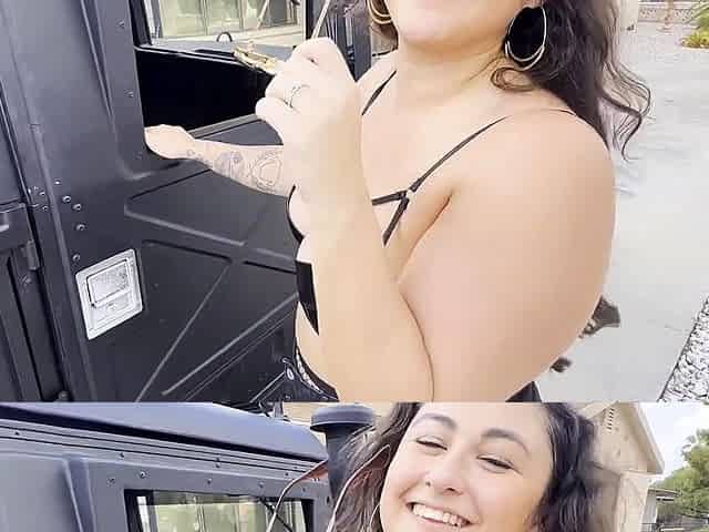 Busty brunette solo masturbation