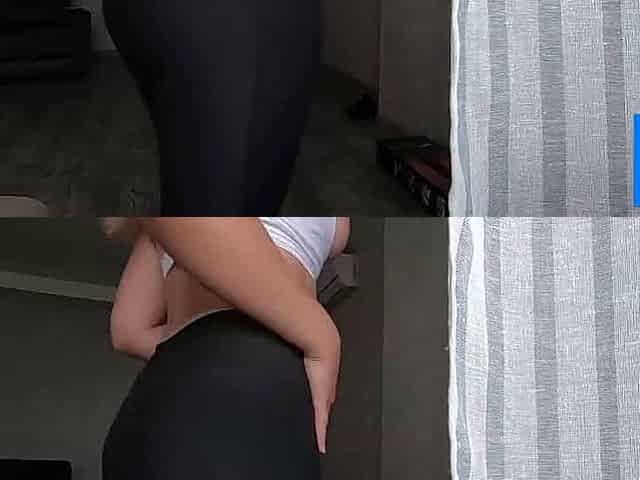 Blonde with Big Tits Strips and Rides Her Dildo
