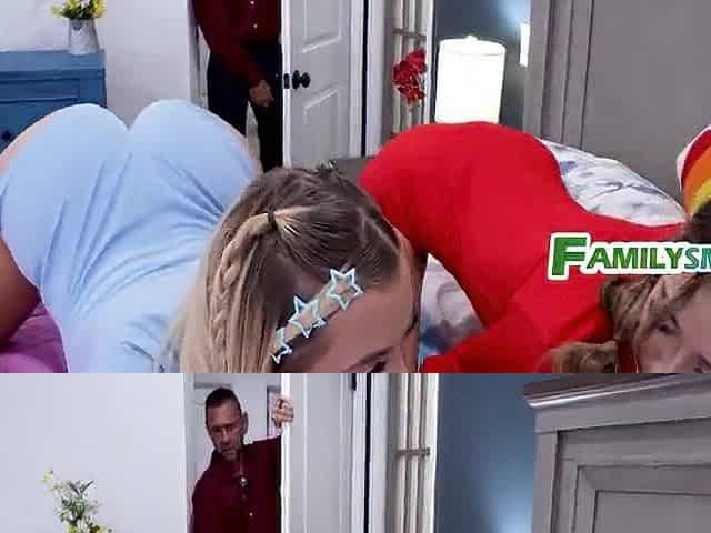 Step Daddy Catches Their Viral Streaming Attempt - Daisy Fox, Lola Cheeks, Peter Fitzwell