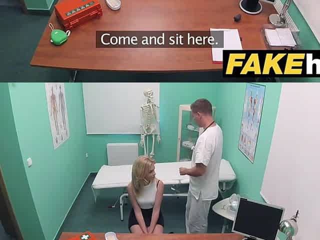 Fake Hospital Tiny blond Czech patient health test