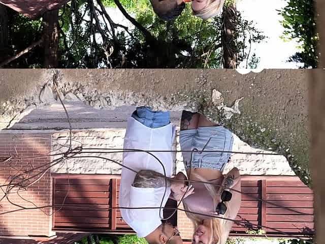 Picked up blonde gets dick in public