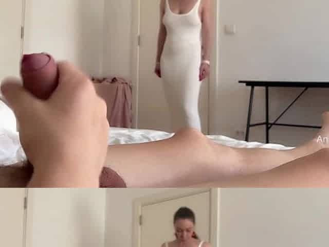 Helping stepsis pick travel outfits, I cum during the time that this babe changes.