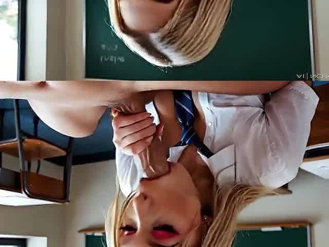 Large Titties Teacher is Enticed by her Student with Large Jock during a Intimate lesson - Ai Generated