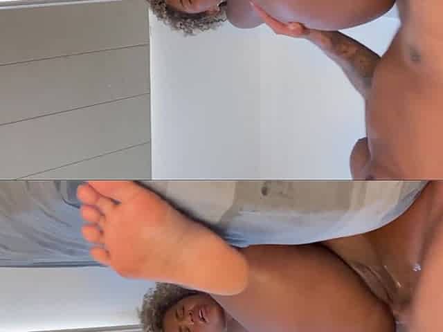 Breaking into the naughty black girl's ass
