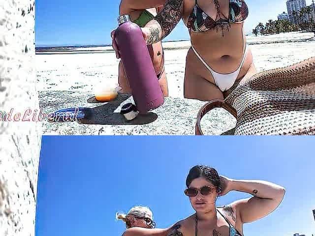 My wicked ally and I made out on the beach for everybody to watch...