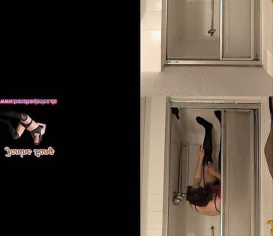 1st time anal in the shower in underware