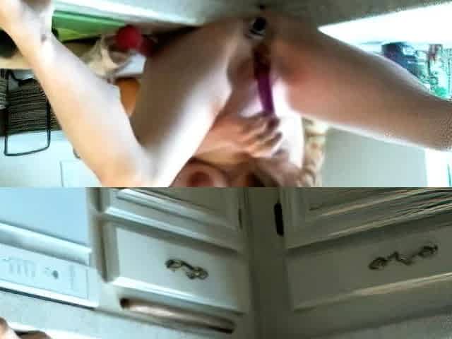 Blonde tight pussy babe solo toy fun in glamour masturbation