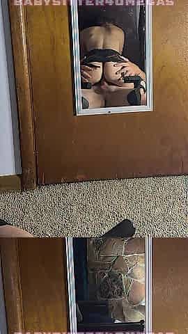 Babysitter Riding Jock in Mirror Creampie SLOW MOTION MOVIE