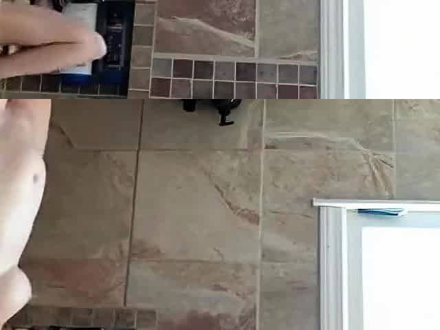 My Stepmom shaving and soaping (spy cam in shower)