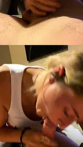 Amateur Blond Give Nice POV Blowjob