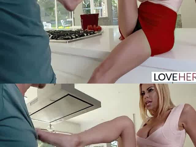 Alexis Fawx Is Riding Her Stepsons Hard Dick On The Couch