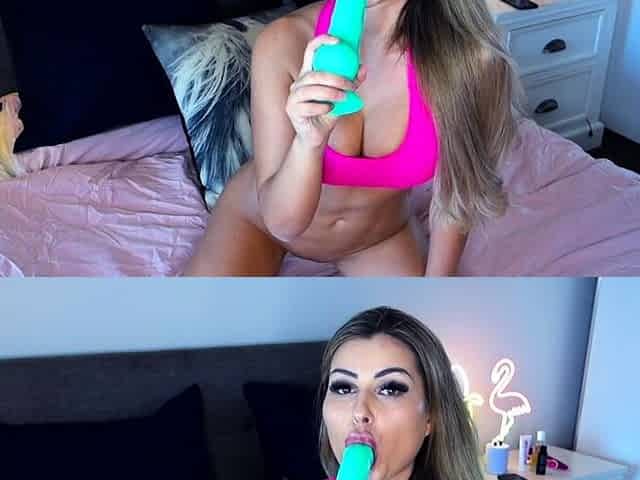Big boobs milf masturbates with her dildo