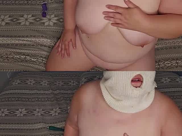 Cute Girl With Big Tits Grabs Pussy. Real
