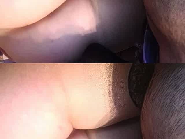 Busty amateur ass licking