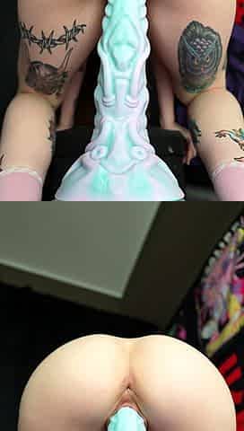 Sexy solo girl loving masturbation with toys