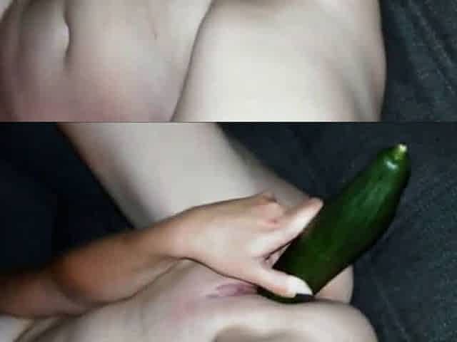 Mature Mom's Cucumber Moans - Pussy Play