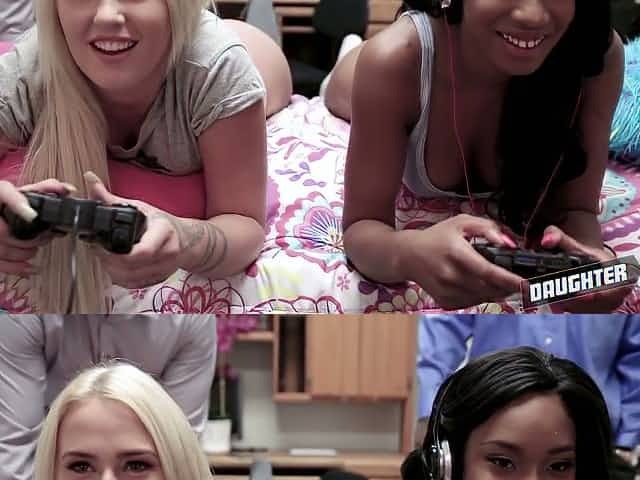 Two horny stepdads swap their stepdaughters and fuck their yummy holes