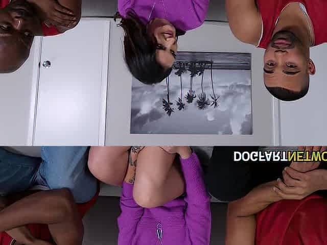 British Babe Adreena Winters Cucks Her Man With Two Black Studs