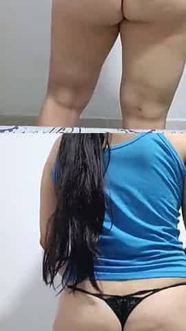 Hot Lalin girl with large boobs dancing nude