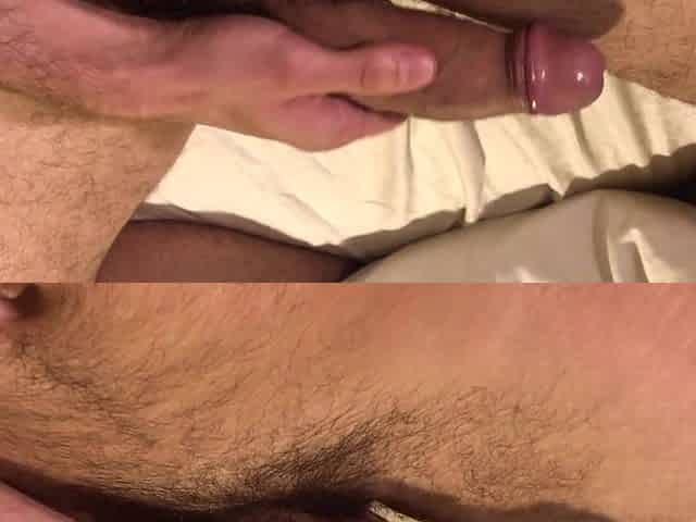 Masturbating my large uncircumcised shlong
