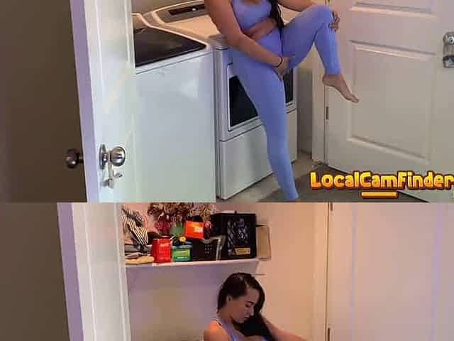 Big-Tit MILF Fucks Washing Machine