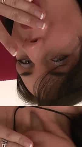 Busty brunette Roxy Taggart sucks and fucks with big cock