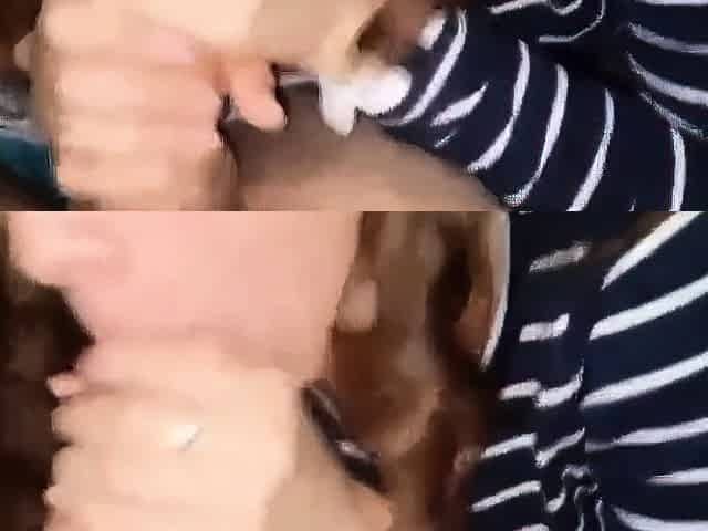 American Blonde Gives Blowjob in Car